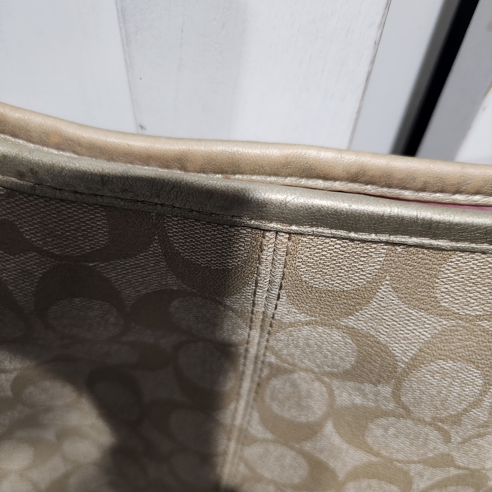 Coach Vintage Shoulder Bag, and wallet Signature, Beige, M1073-F15704 - Picture 10 of 16